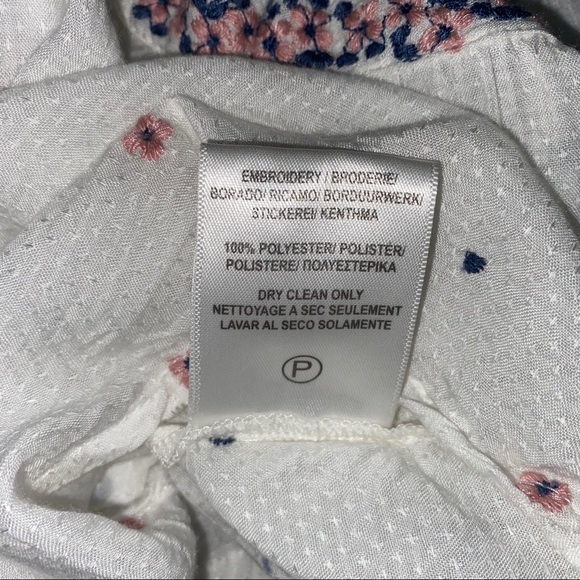 Anthro Velvet Graham Spencer Embroidered Ditzy Floral Babydoll Blouse Top - Picture 10 of 14